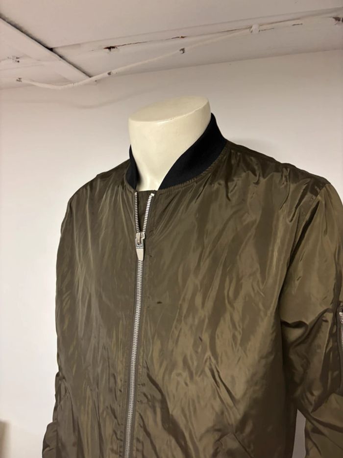 Blouson homme Zara kaki brillant - Taille XL (comme neuf) - photo numéro 7