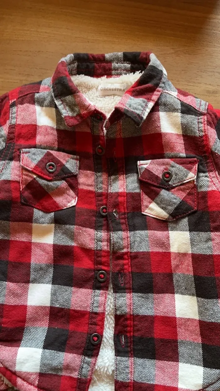 Chemise fourré intérieur très chaude 9 mois - photo numéro 2