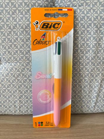 Stylo 4 Couleurs "Sweet" Pastel Dégradé Rose / Orange
