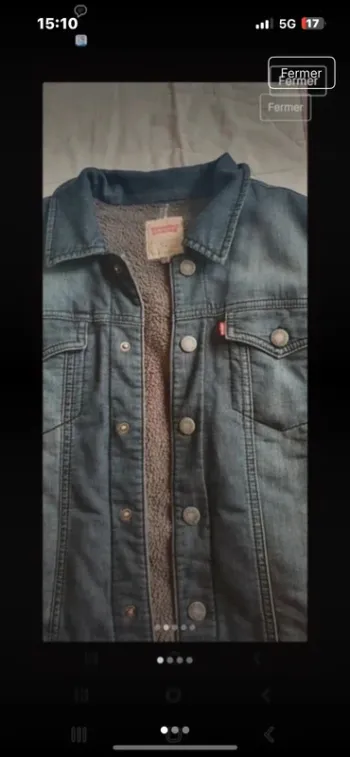 Veste en jean Lévis 14 ans