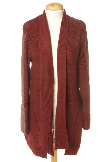 Gilet long Bershka bordeaux taille M