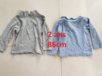 2 t shirt manche longue 2 ans 86 cm