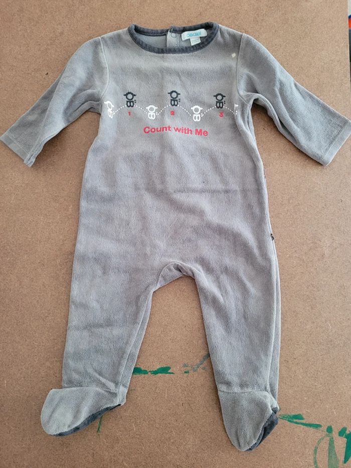 Pyjama gris Obaibi 12mois