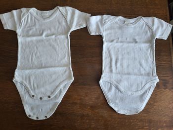 2 bodys manche courte 6 mois 