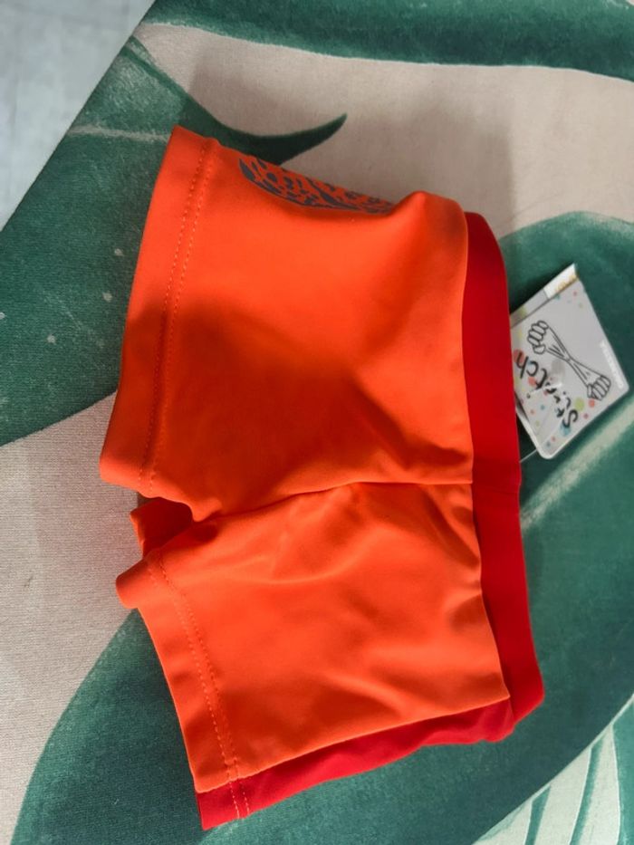 Short boxer maillot de bain orchestra 9 mois orange neuf - photo numéro 3