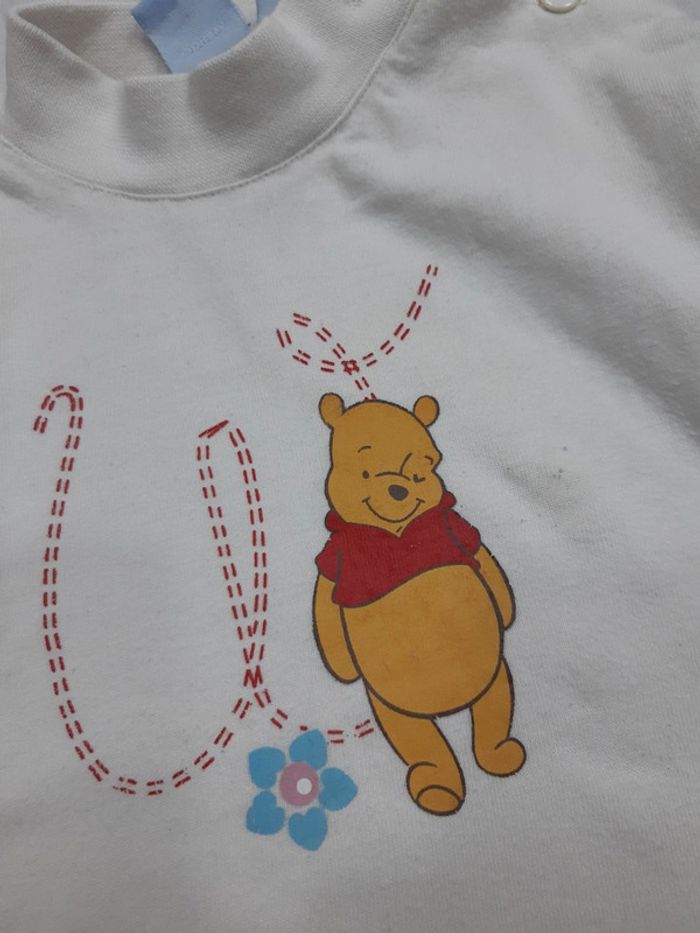 Tenue gilet rose, haut manches longues Winnie et legging 9 mois - photo numéro 3