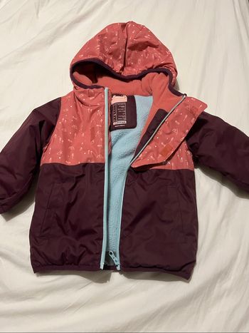 Manteau hiver imperméable fille 24 mois