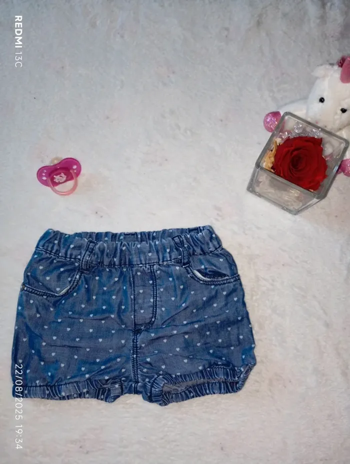 Mini short bleu