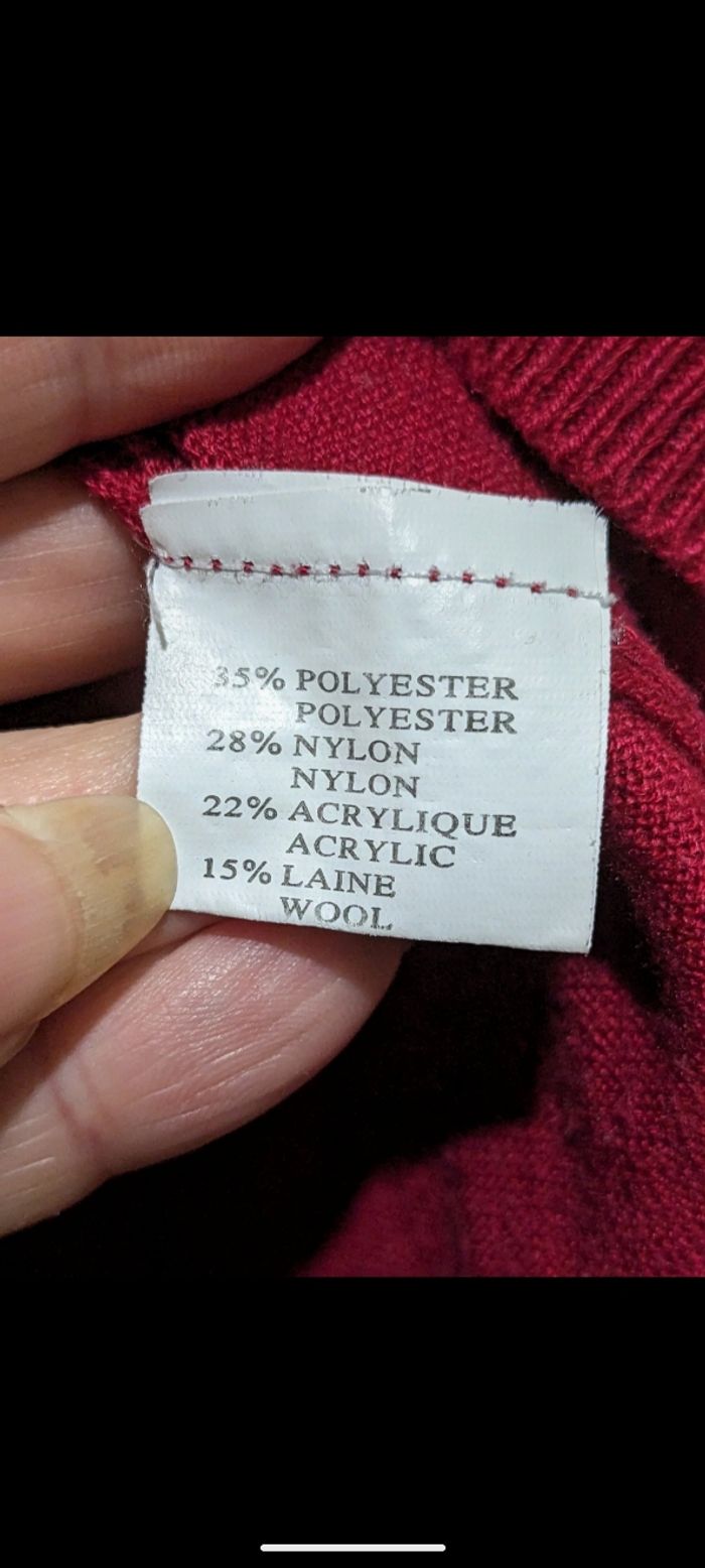 Pull Season rouge imprimé étoiles . Taille 38 - photo numéro 9