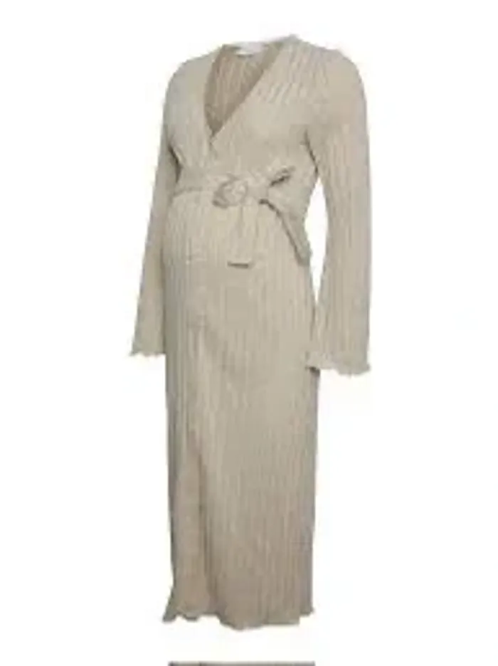 Gilet long cache cœur ceinture grossesse beige crème primark maternity - photo numéro 2