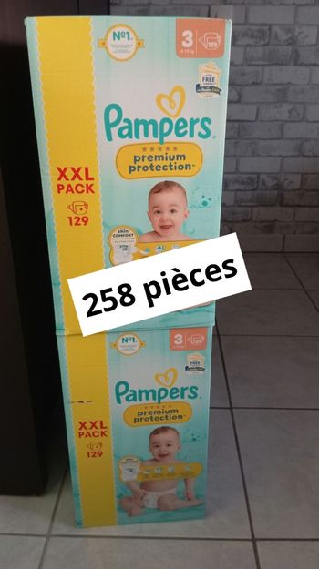 2 Pack xxl Pampers premium protection taille 3