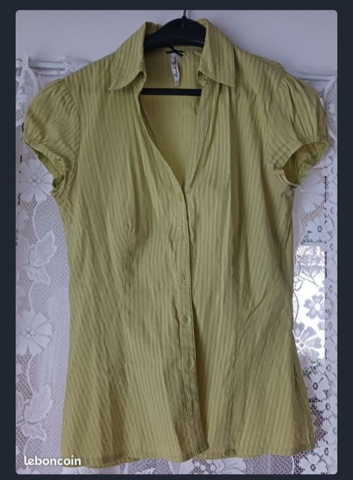 Chemisier Cache Cache, taille 2, vert clair