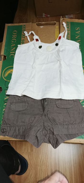 Ensemble short en lin et debardeur