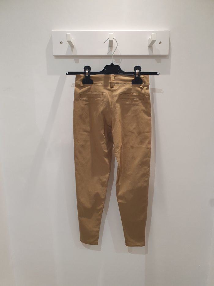 Pantalon Chino matière stretch camel Taille 14 ans - photo numéro 3