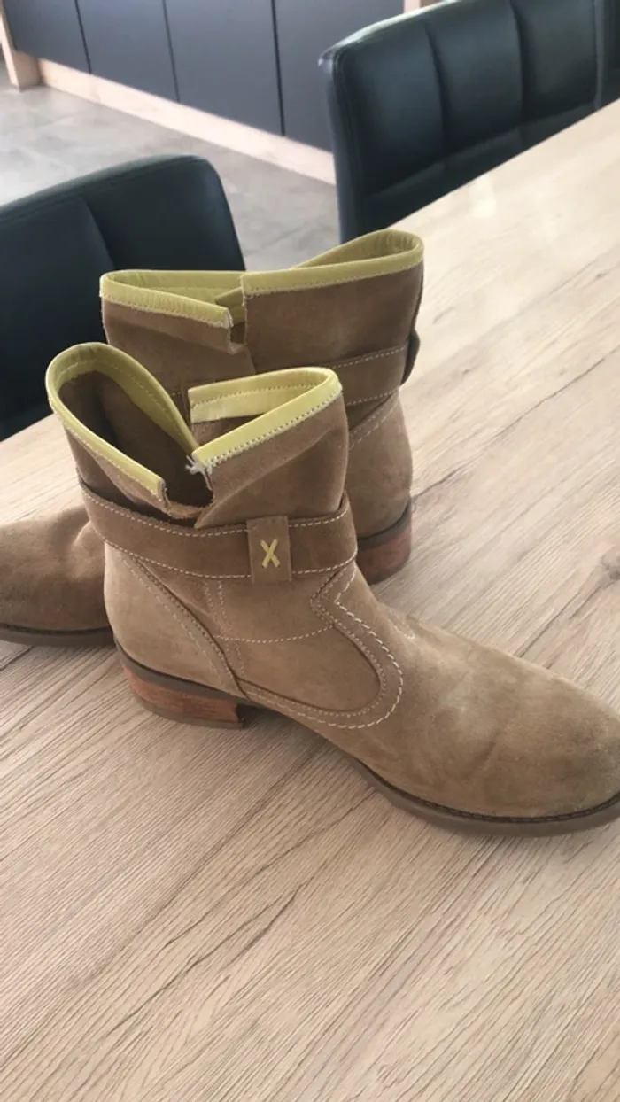 Bottines cuir beige Closer 40 - photo numéro 3