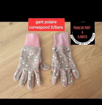 Gant polaire 5/8ans fille