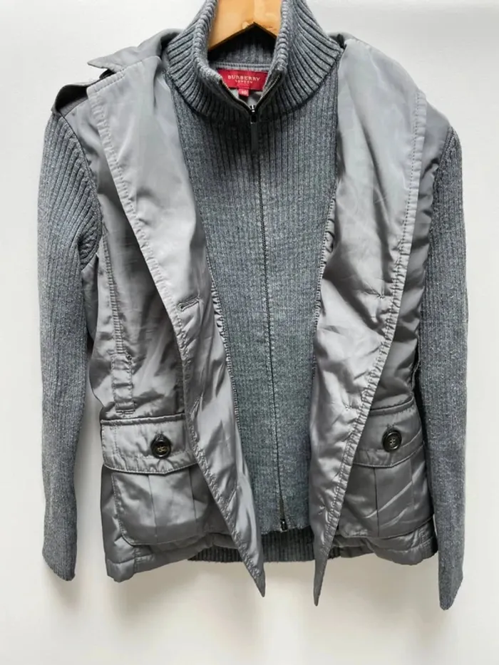 Burberry Jacket Grey - Womens Size 40 / M - Made in Spain 🇪🇸 - photo numéro 17