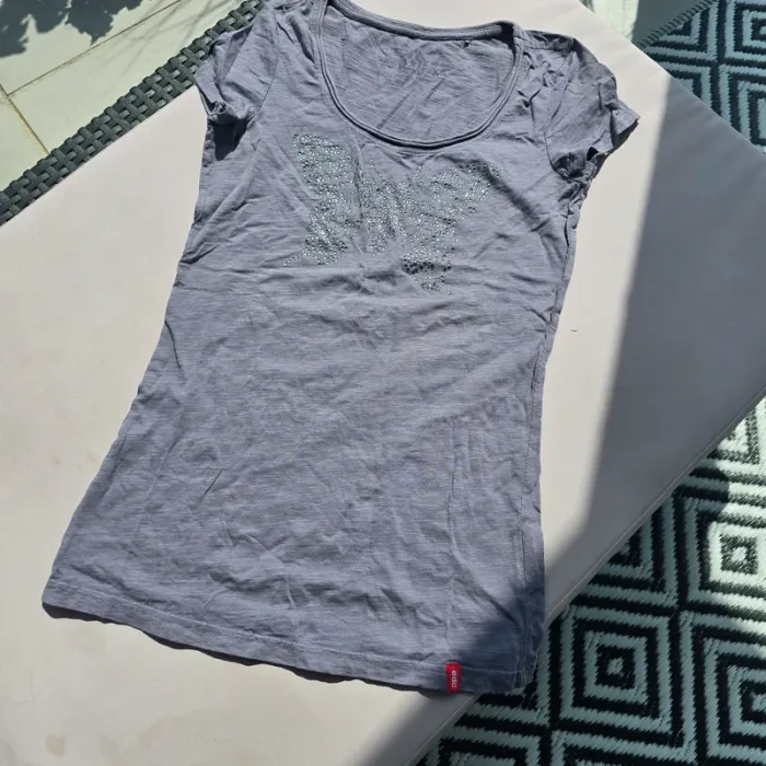 Tee shirt papillon strass camaïeu xs - photo numéro 3