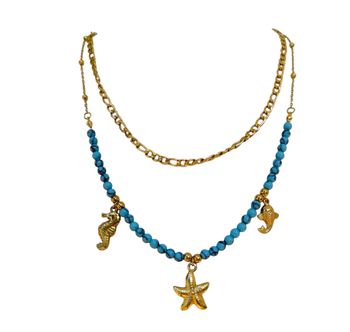 Collier océan bleu ✅