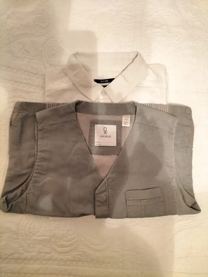 Ensemble chemise + petit gilet - 10 ans