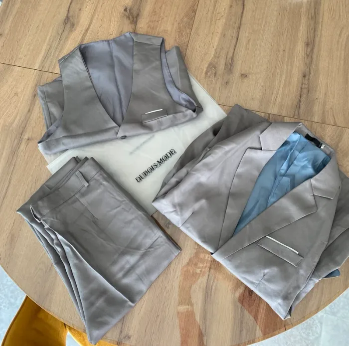 Costume 3 pièces homme gris - photo numéro 2
