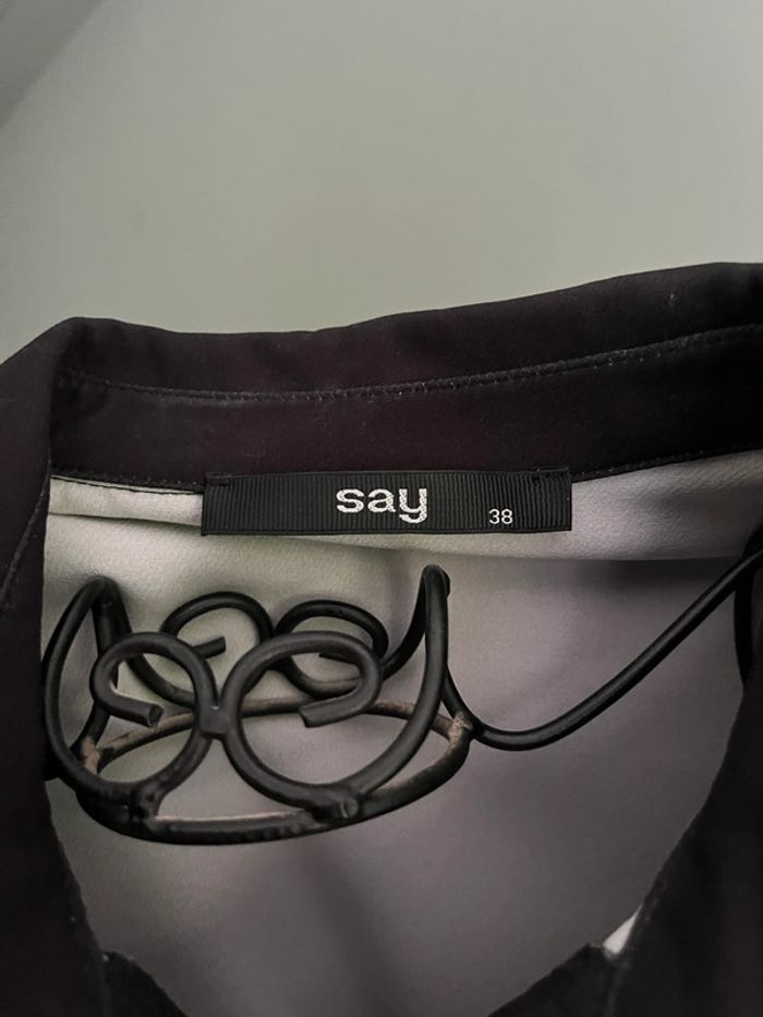 Robe noir Say avec motifs multicolores - photo numéro 4