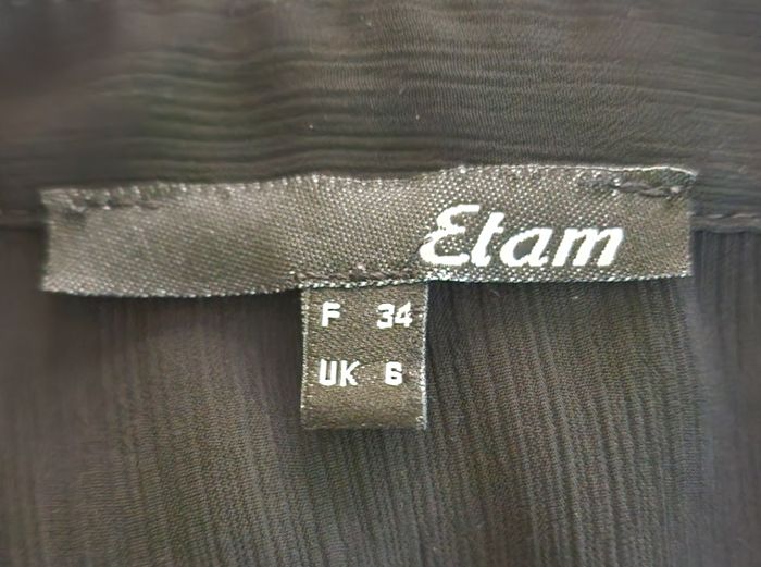 Chemisier manches longues Etam – Taille 34 – Noir – État : Très bon état - photo numéro 7