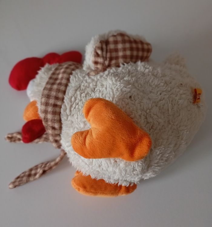 Peluche  poule  cocotte coq .  Sac avec anses . Très bon état - photo numéro 6