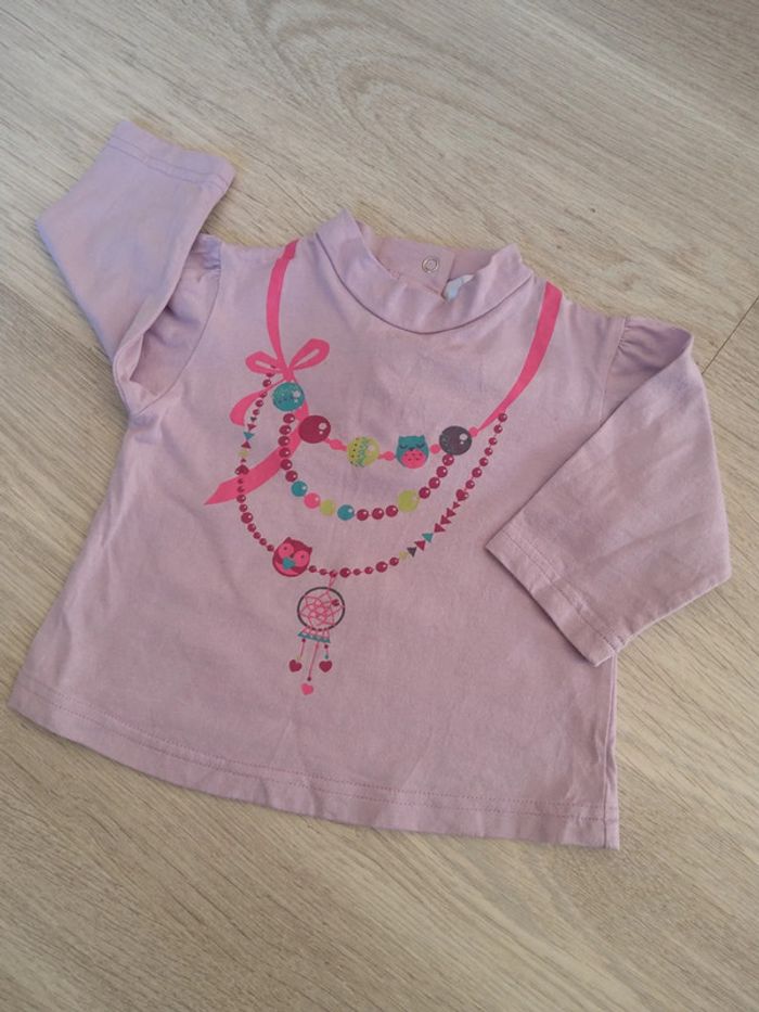 T-shirt manches longues 6 mois violet
