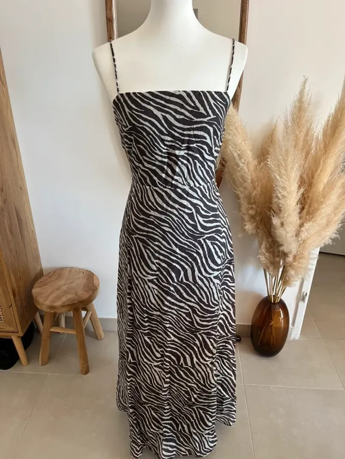 Robe longue à imprimé zébré dos nu IRO - photo numéro 5