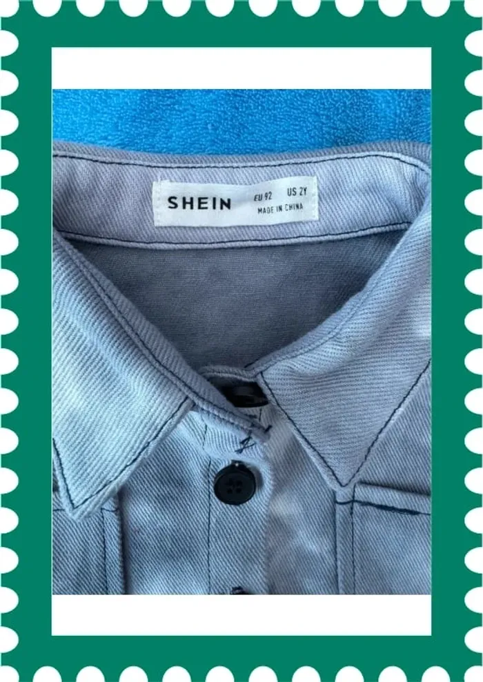 Veste jeans SHEIN 2 ans 92 cm brodé So loved personnalisable - photo numéro 4
