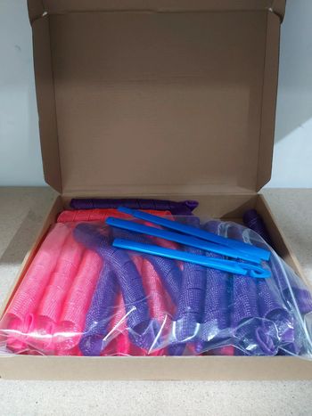 Lot bigoudis,magic hair x 30 rose et violet