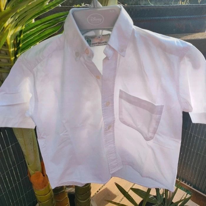 Chemise blanche manches courtes 4 ans