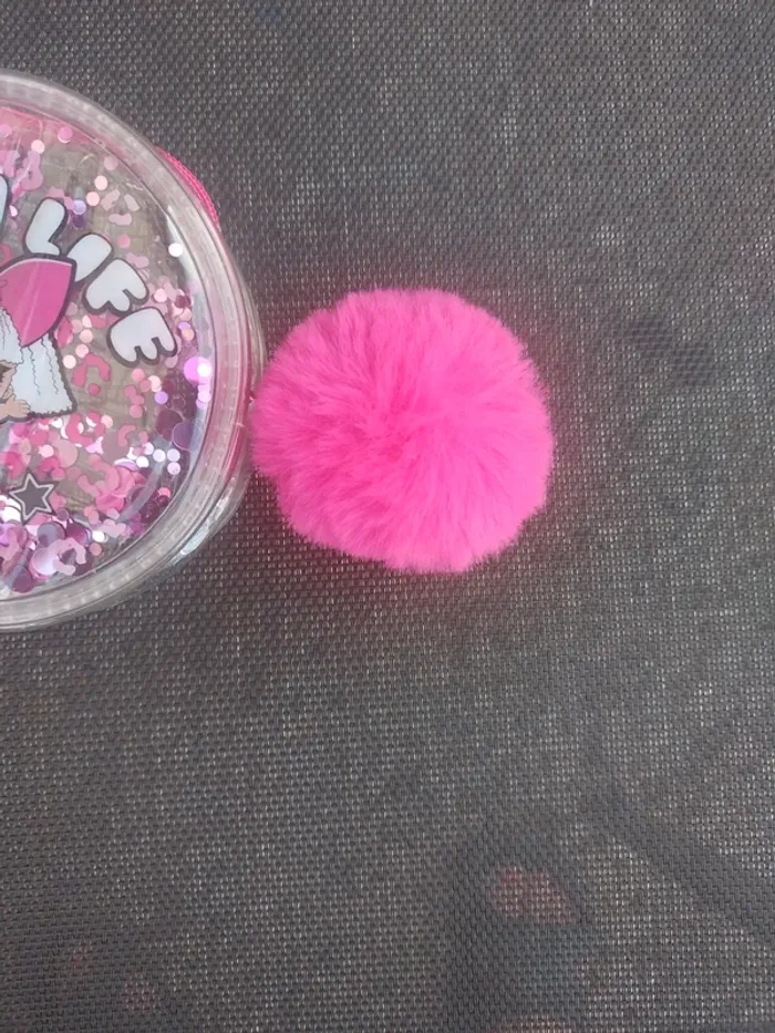 Pochette Paillettes avec Porte clé Pompon - photo numéro 4