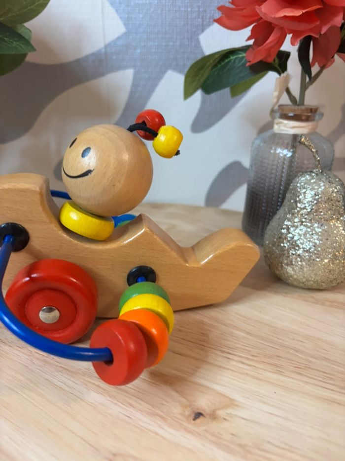 🌺Petit boulier avion en bois / jeu en bois premier âge🌺 - photo numéro 3