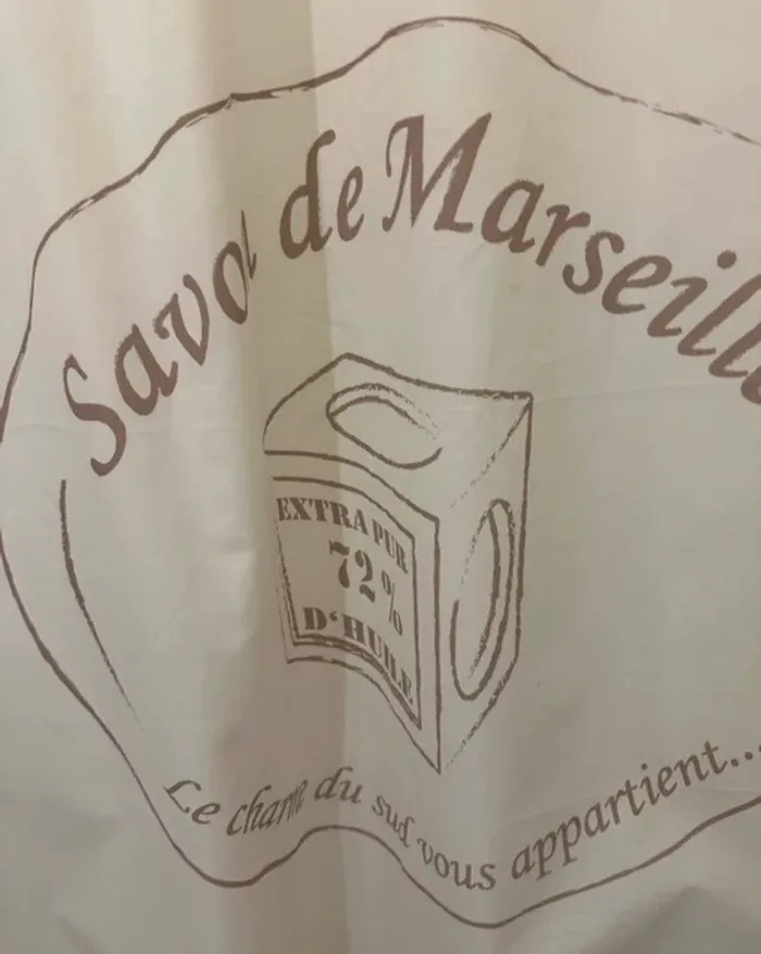 Rideau de baignoire / douche Savon de Marseille - photo numéro 2