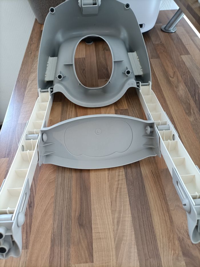 Réducteur wc toilettes avec escalier gris blanc beige - photo numéro 5