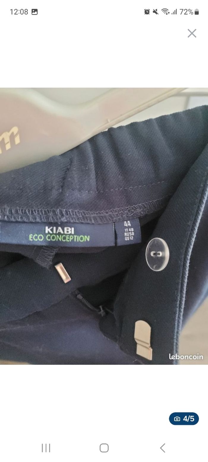 Pantalon coupe droite cigarette bleu marine-Taille XXL(44)Kiabi - photo numéro 4