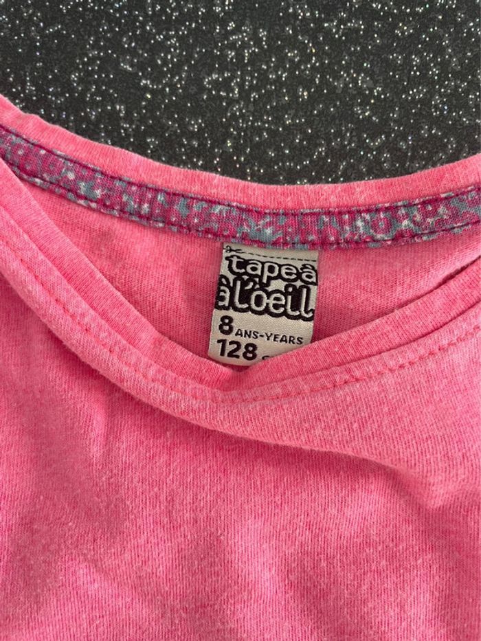 TAO - t-shirt manches longues rose fille 8 ans - photo numéro 2