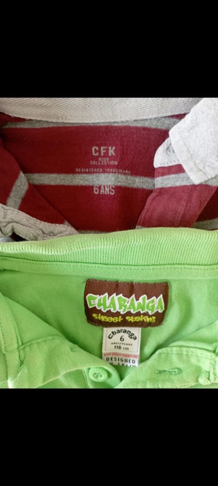 Lot 2 polos marques diverses 6 ans 5€ - photo numéro 2