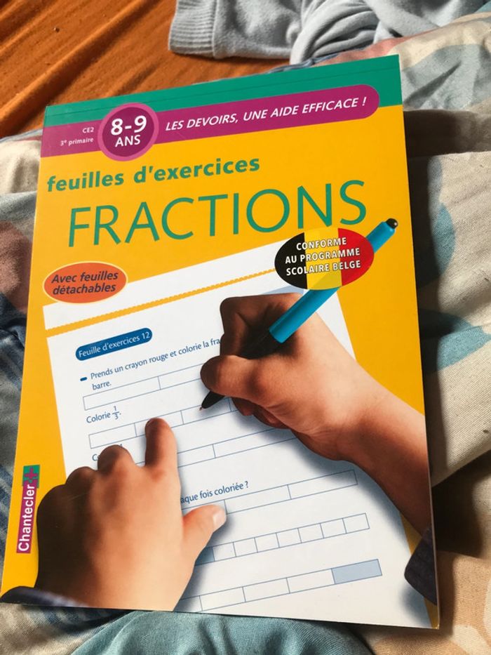 Feuilles d’exercices fractions 8-9 ans ce2