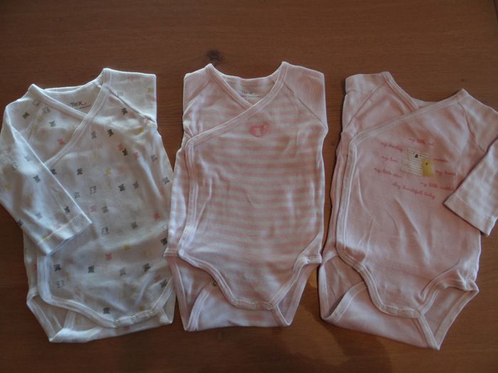 Bodies manches longues taille 3 mois bébé fille, Tex