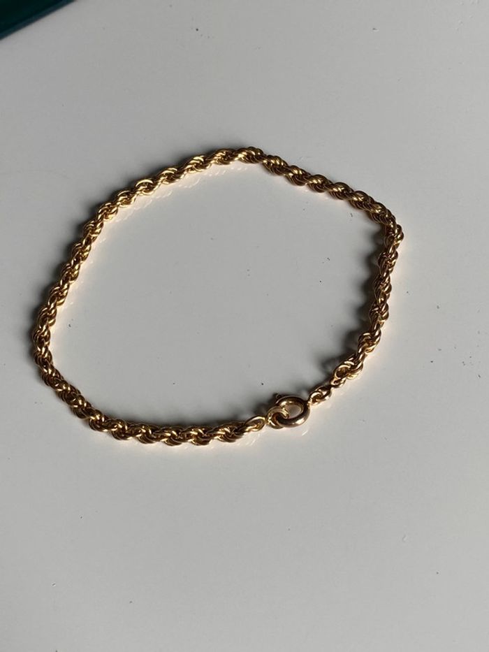 Bracelet vintage plaqué or maille serrée - photo numéro 3