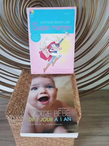 Lot de 2 livres sur le thème bébé et maman
