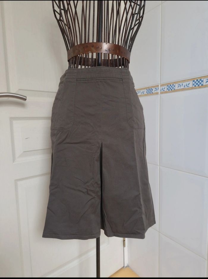 Jupe marron longueur genoux femme camaïeu taille M/38 - photo numéro 2