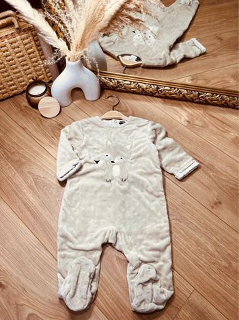 Taille 12 mois gros pyjama piloupilou mixte Kiabi beige * fox * 🎀