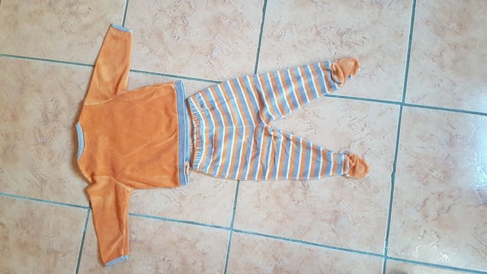 Pyjama 2 pièces garçon 9 mois orange Tape à l'oeil - photo numéro 8