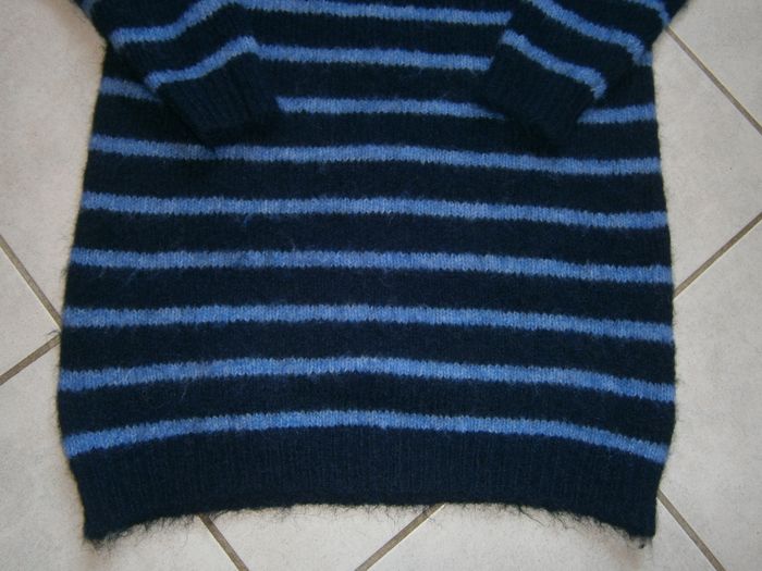 Robe en laine ML rayée marine/bleu Taille 38 NEUVE - photo numéro 5