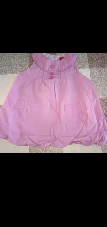 Robe rose 6 mois sans manches de tissaia