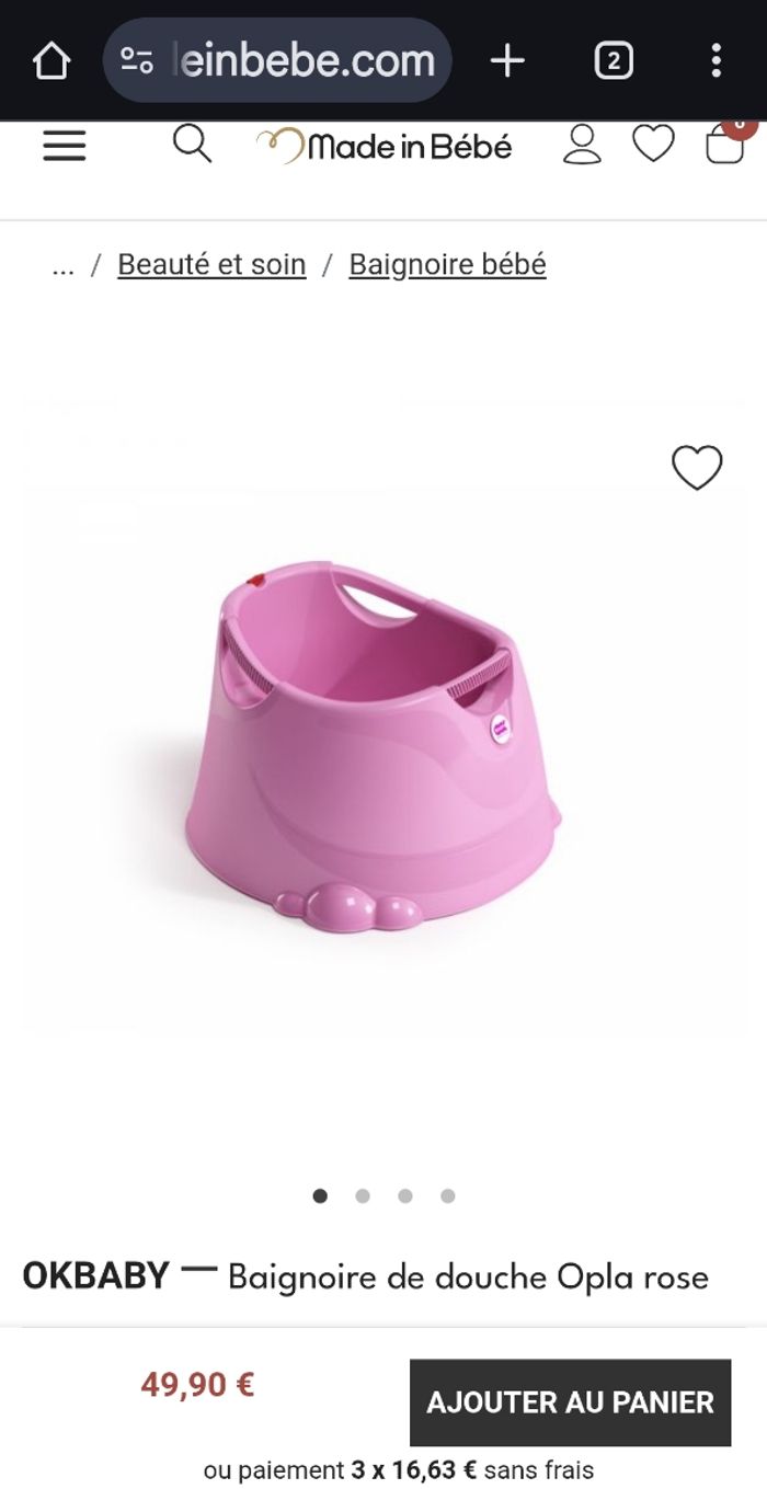 Baignoire de douche ronde pour bébé - photo numéro 7